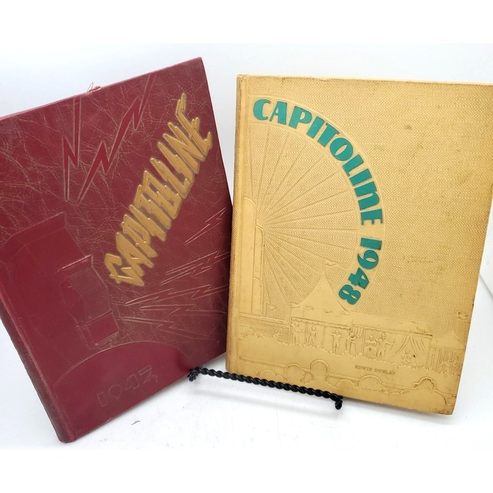 Lot Springfield High School Yearbooks Capitoline 1947- 1948 Illinois Vintage 40'